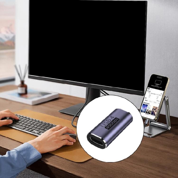 40Gbps USB Type C Female To Female Converter USB C Adapter 8K@120HZ For Mobile Phone Laptop Portable Connector