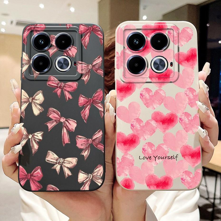 Beautiful Floral Phone Case For Infinix Note 40 4G / Note40 Pro / Note 40 Pro+ (40 Pro Plus) Soft Silicone Cover Bumpers