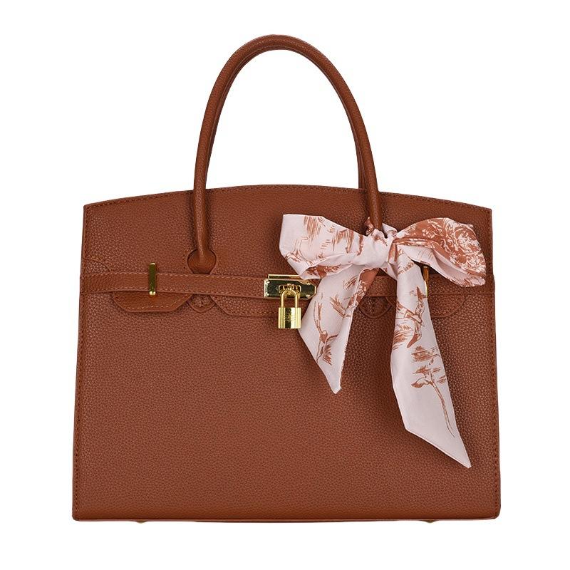 

Шелковый шарф украшение легкая роскошь высокое качество мягкий прочный модный изысканный легкий для поездок на работу на открытом воздухе пляжный кроссбоди сумка через плечо коричневый