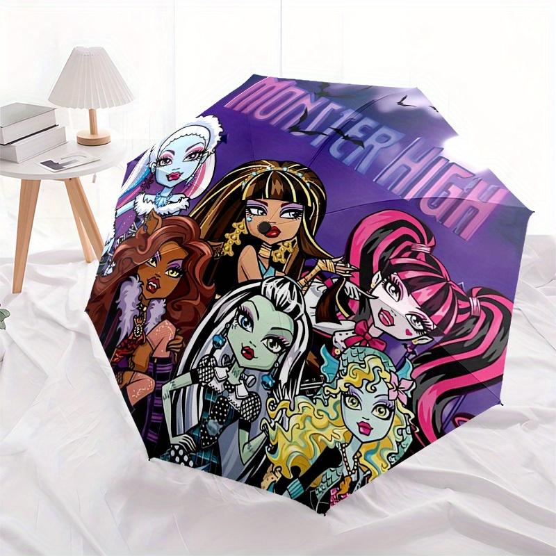 1pc Monster High, Halloween Themed High-quality Umbrella,Automatic Opening and Closing Umbrella,Multi-functional Umbrella G0811100