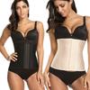 Square Buckle Latex Waist Cincher with 9 Steel Bones - Plus Size Body Shaper for Abdomen Tightening