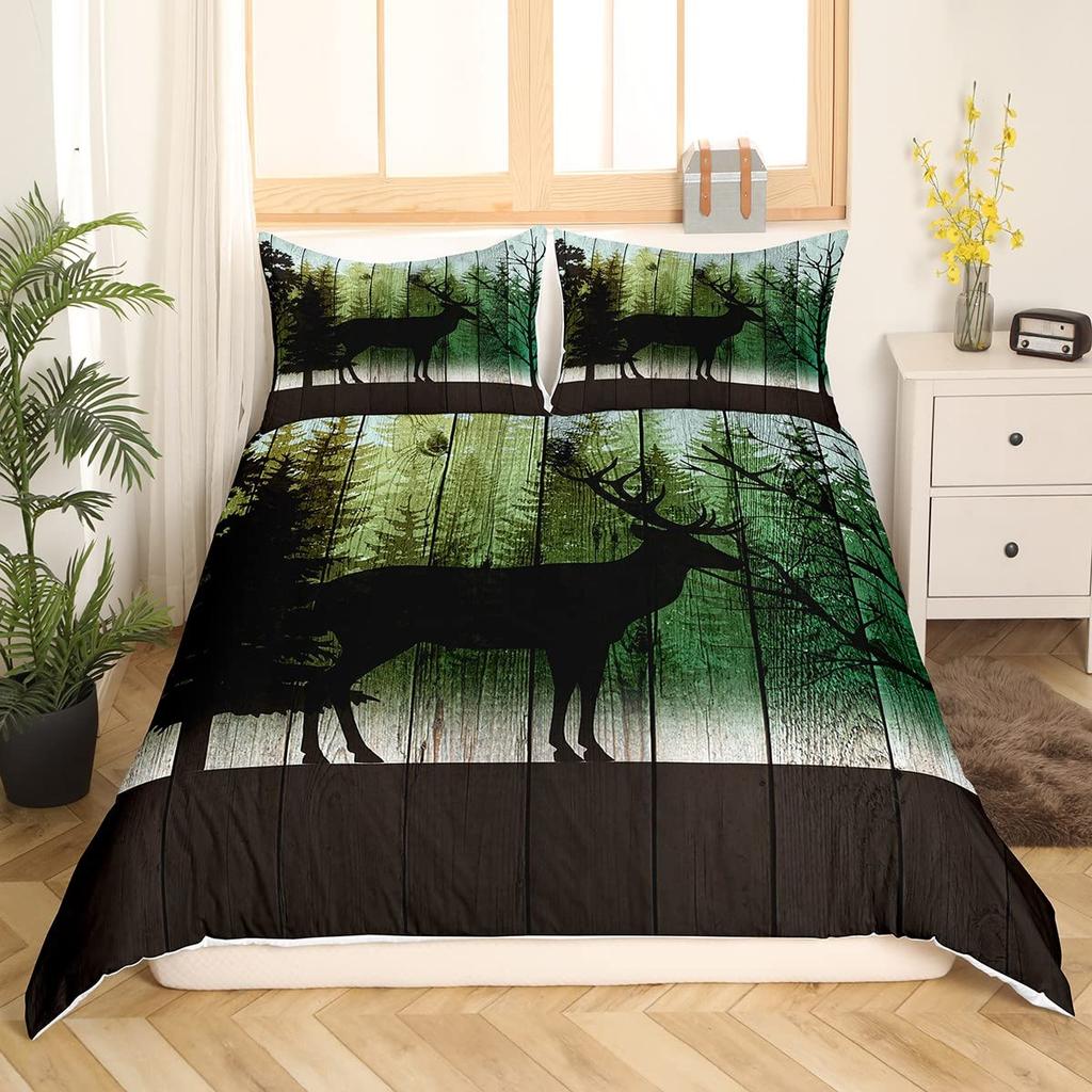 Camping Bedding Set Twin King Full Size For Teens Adult Duvet Cover Happy Camping Comforter Cover 3 Pieces With 2 Pillowcase