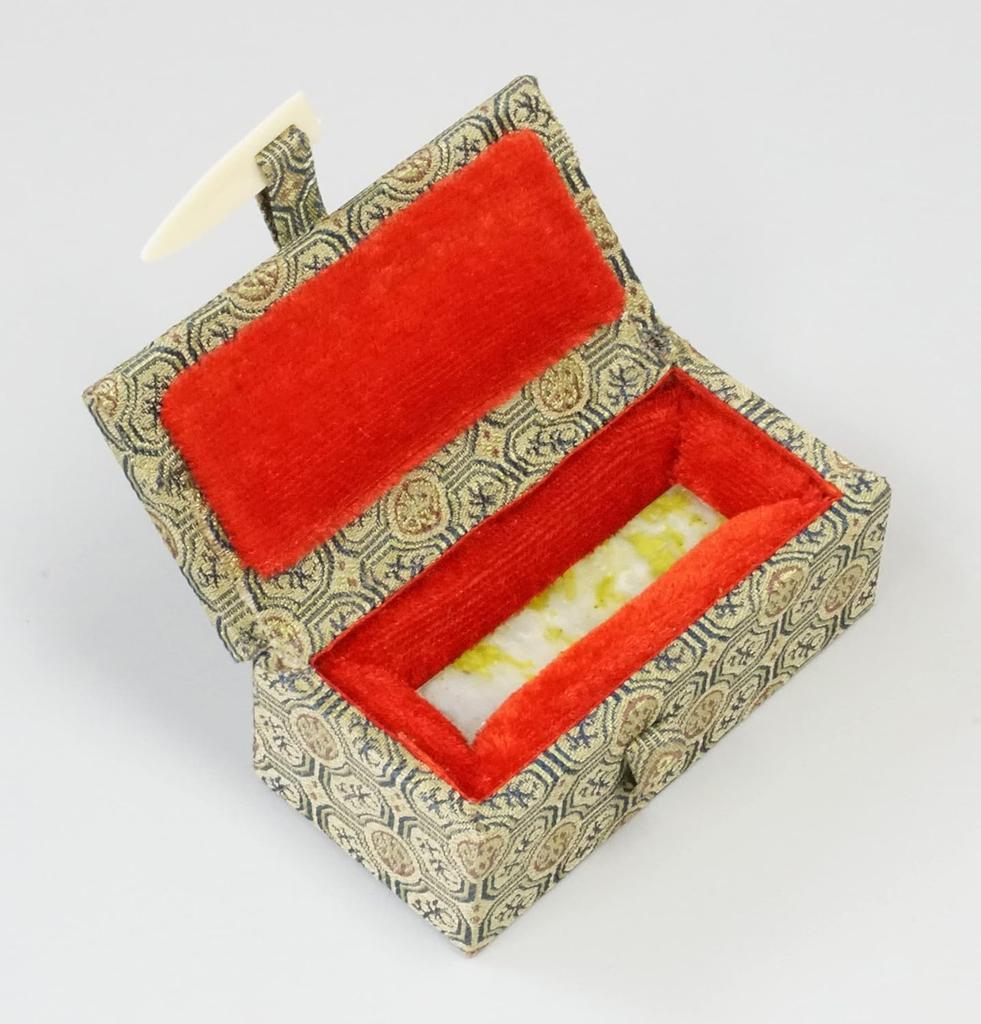 Kobaido Seal Carving Box/Seal Case, Small (8-12mm x 50mm), Cloth Cover [Set of 3]