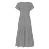 Womens Short Sleeve Casual Party Evening Club Long Maxi Dress
