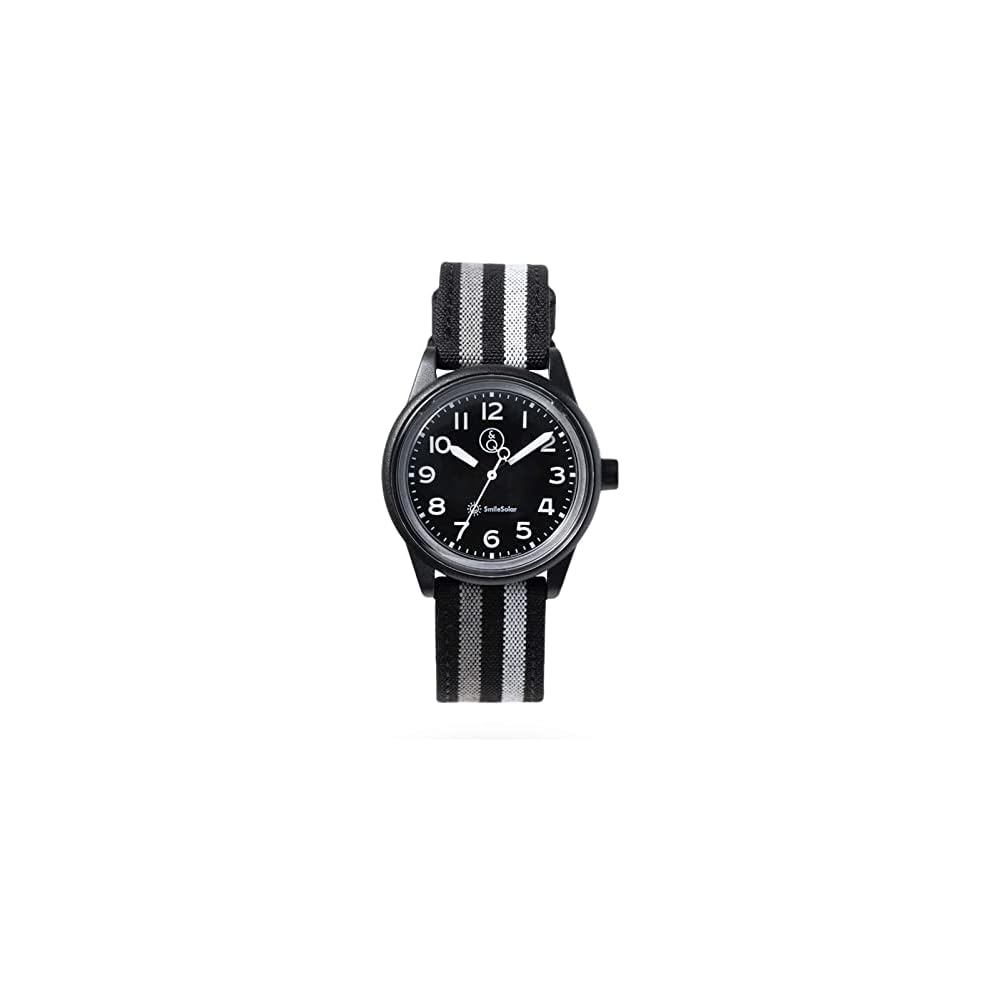 Q&Q SmileSolar Analog Solar Watch Waterproof Black R01A-004JK for Women