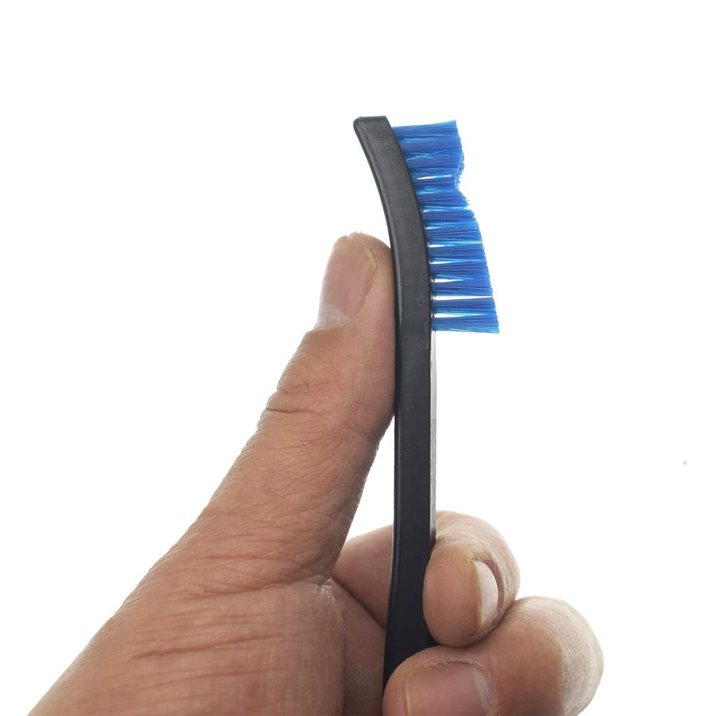 Motanar 10 Pack Double End Utility Gun Cleaning Brushes 7" Brass Steel Nylon Bristles Brush (Blue Nylon)