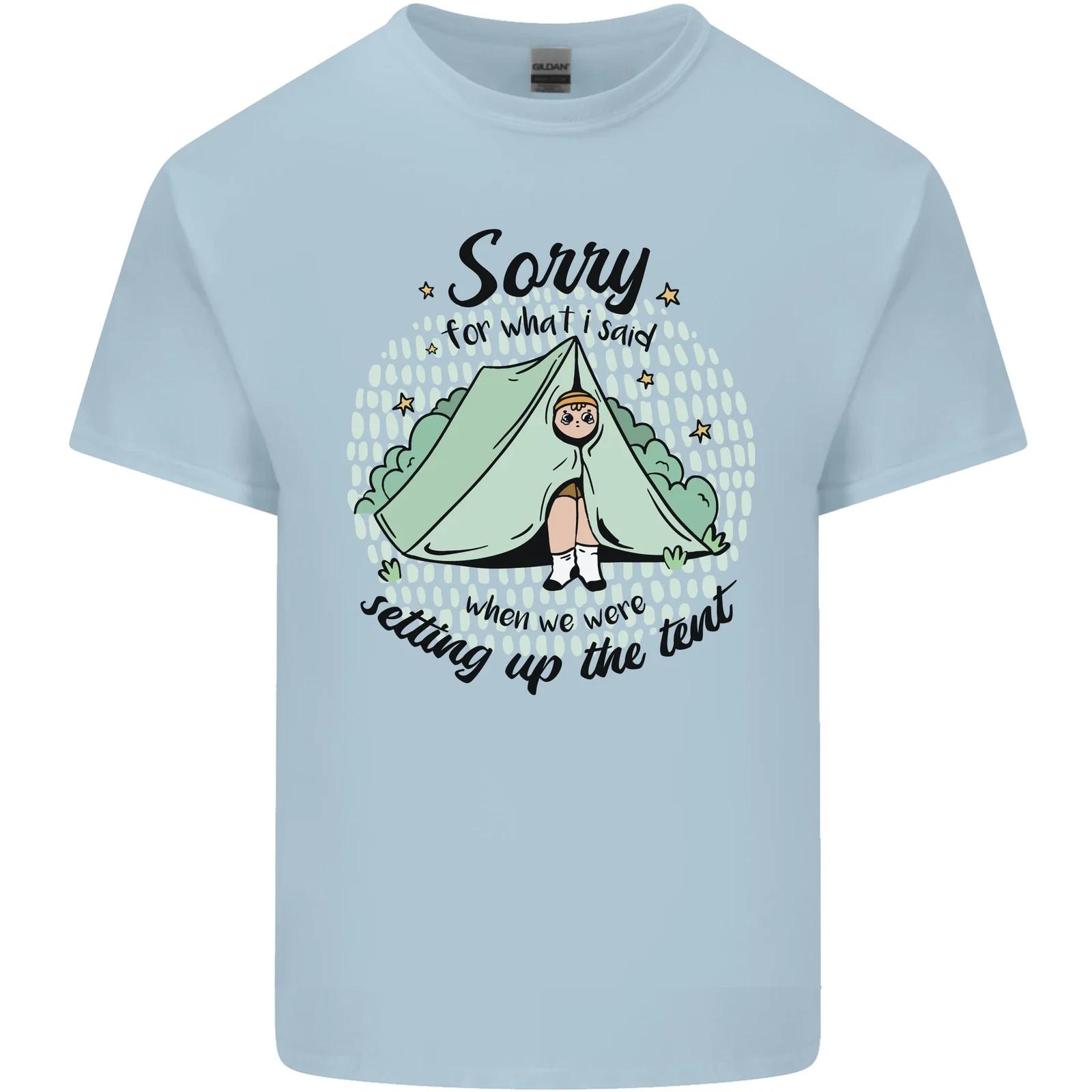 

Funny Camping Tent Sorry for What I Said Kids T-Shirt Childrens S