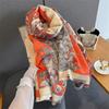 Luxury Winter Print Scarf for Women Cashmere Blanket Warm Pashmina Foulard Shawls Wraps Female Thick Soft Bufanda Scarves Stole