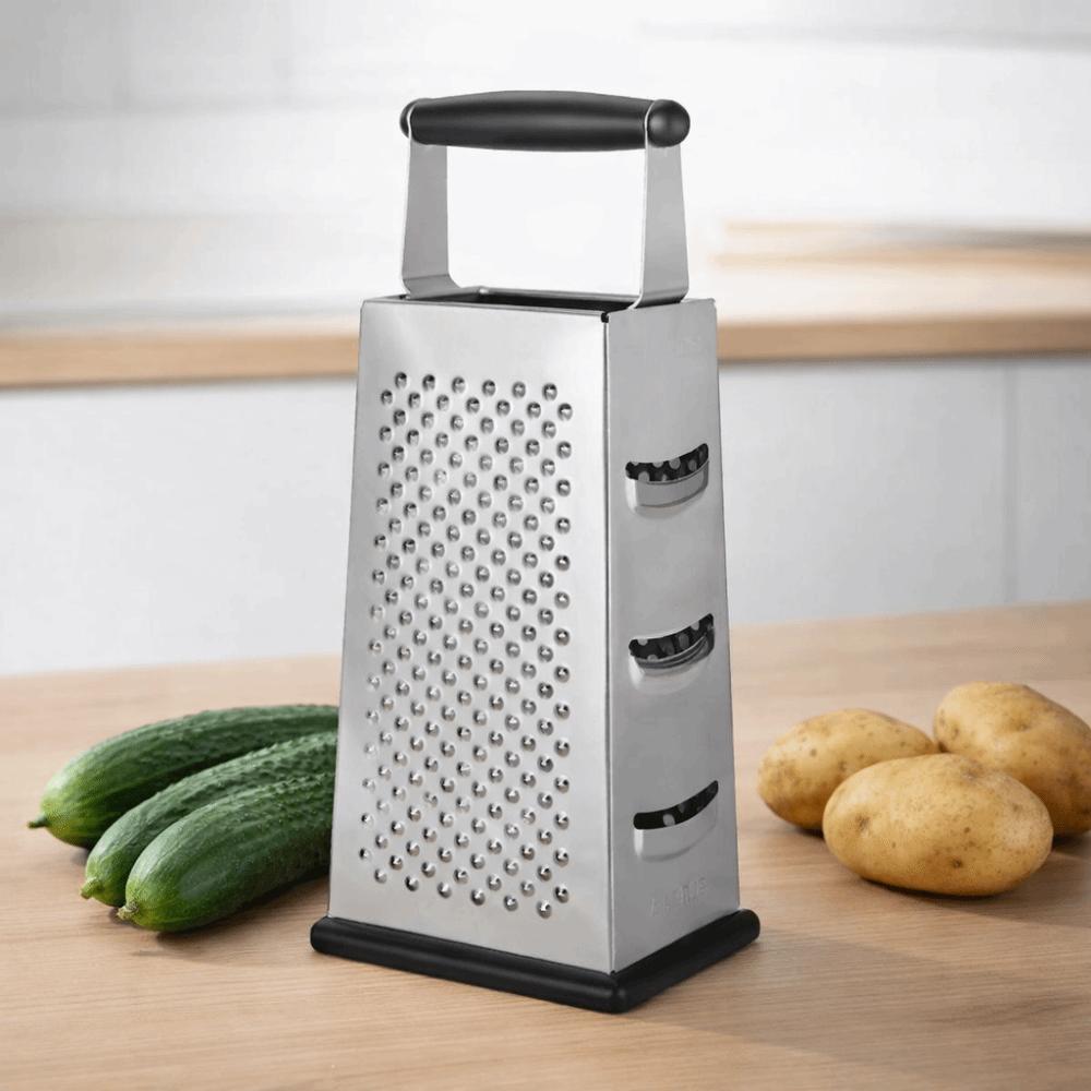 Stainless Steel 4-Sided Cheese Grater Tower Multifunctional Vegetable Shredder  Cooking