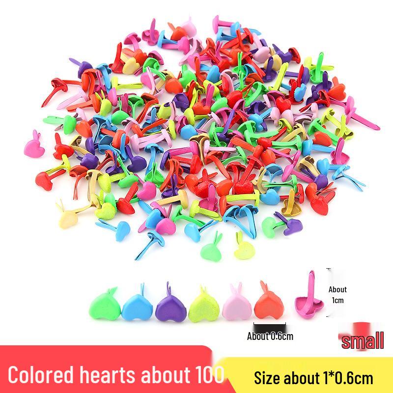 Colorful Children's Handmade Double-Legged Split Brad Nails for DIY Decoration