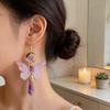Butterfly Animal Theme Gold Plated Crystal Earrings Handcrafted For Women