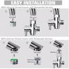 Brass Faucet Diverter Valve with Aerator, Faucet Adapter for Sink Hose Attachment, 3 Way Faucet Splitter with Male Thread Adapter, Faucet Connector