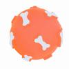 Vinyl NonPoisonous Outdoor Squeaky Vocal Ball Dog Clean Teething Chew Toys Pet Supply(Orange )