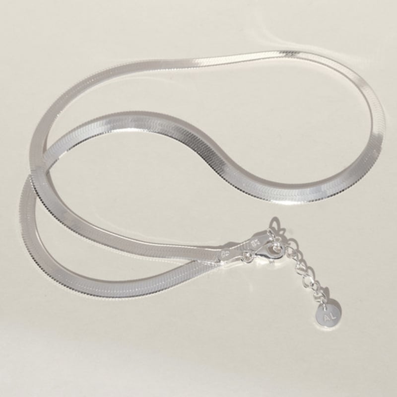 Another Layer 4mm Snake Necklace (silver925)(2color)