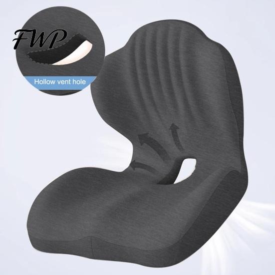 Poduszka na siedzisko z pianki memory Ergonomiczna poduszka z podparciem lędźwiowym, Oddychająca do krzesła biurowego, biurka i pośladków, Wysokiej gęstości Samochód Dom