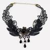 Black lace necklace Gothic lace necklace crystal pendant Halloween cosplay party diamond necklace women's jewelry