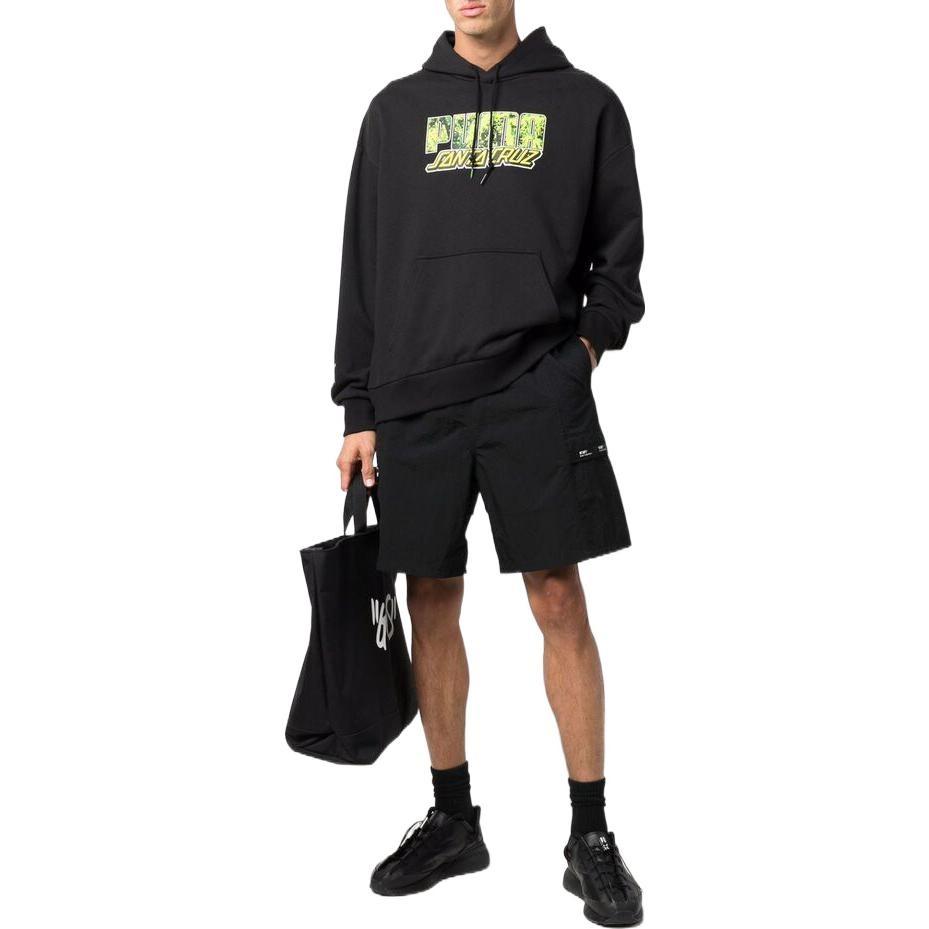 Puma Santa Sweatshirts Men's Black Hooded Moderate Regular 532240-01
