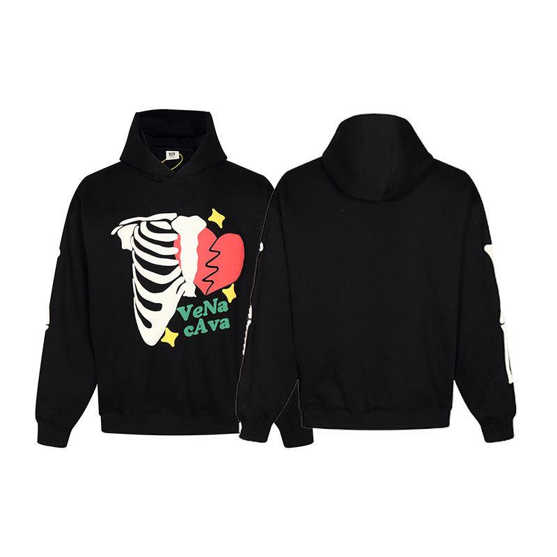 Unisex Broken Planet Print Velvet Hoodie - Trendy & Casual