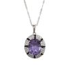 S925 Silver Necklace with Natural Topaz/Crystal Pendant, Colorful Gemstone Jewelry for Women