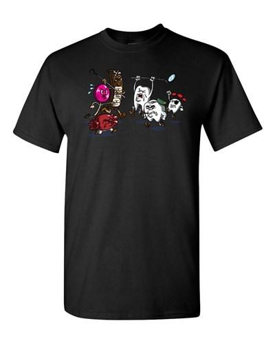Candy Vs Teeth Funny Dental Parody Novelty Adult DT T-Shirt Tee S разноцветный