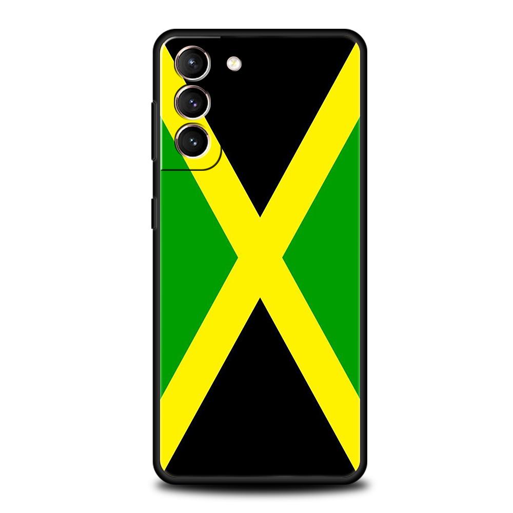 Jamaica National Flag Phone Case For Samsung Galaxy S25 Edge S24 S23 S22 Ultra S20 S21 FE 5G S10 S9 Plus S10E Soft Cover