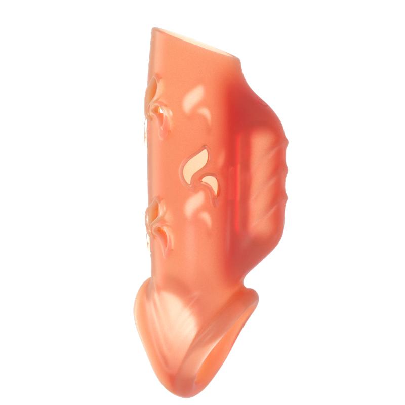 Vibrador de Estimulação do Clitóris Feminino Anel Peniano Brinquedos Sexuais Para Homens Retardar a Ejaculação Anel Peniano Manga Gaiola de Castidade Adulta Sex Shop