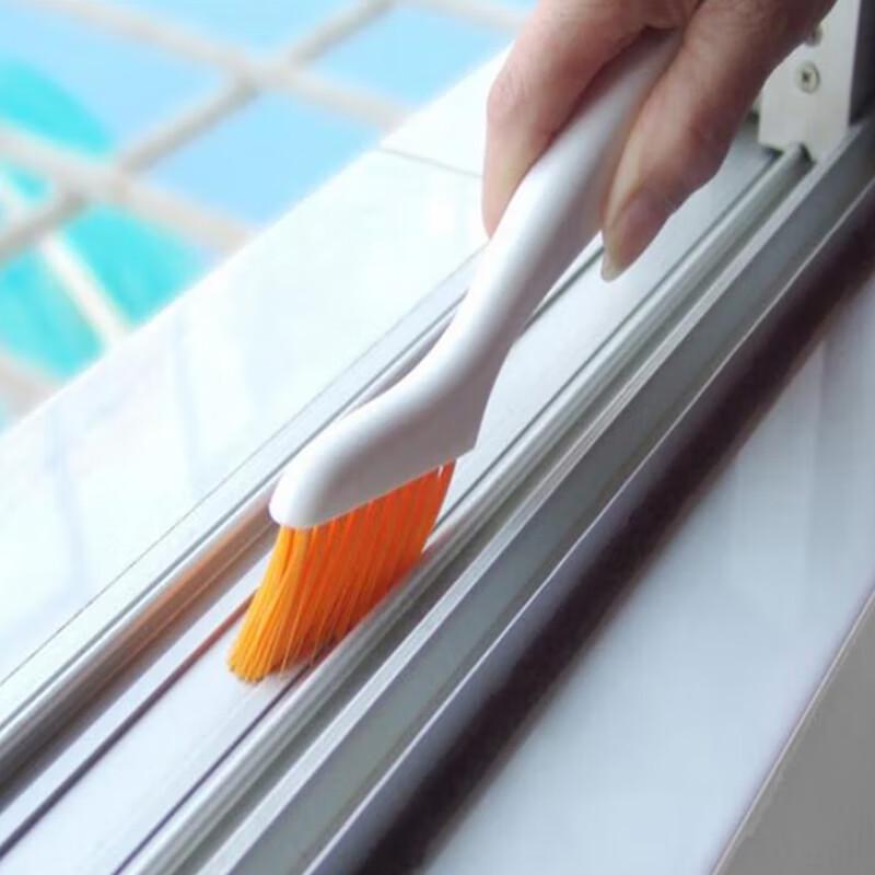 Foldable Groove & Tile Gap Cleaning Brush with Scraper