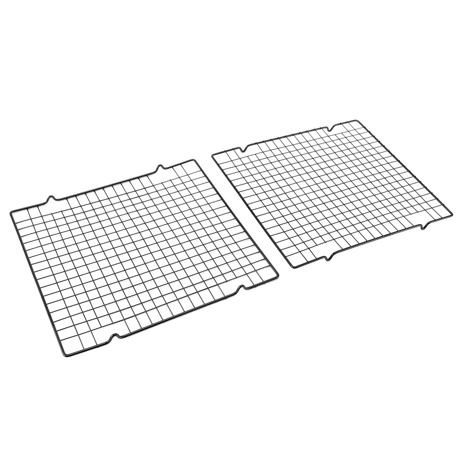 

2 комплекта охлаждающих полок из черной углеродистой стали с антипригарным покрытием, решетка для духовки, решетка для гриля для выпечки и