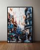 Blue City Abstract Poster