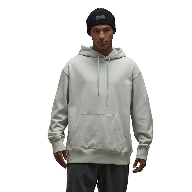 Y-3 Minimalist Hoodie Classic Small Logo Loose Long Sleeve Sweatshirt Unisex Hoodies Light-Gray IP7699