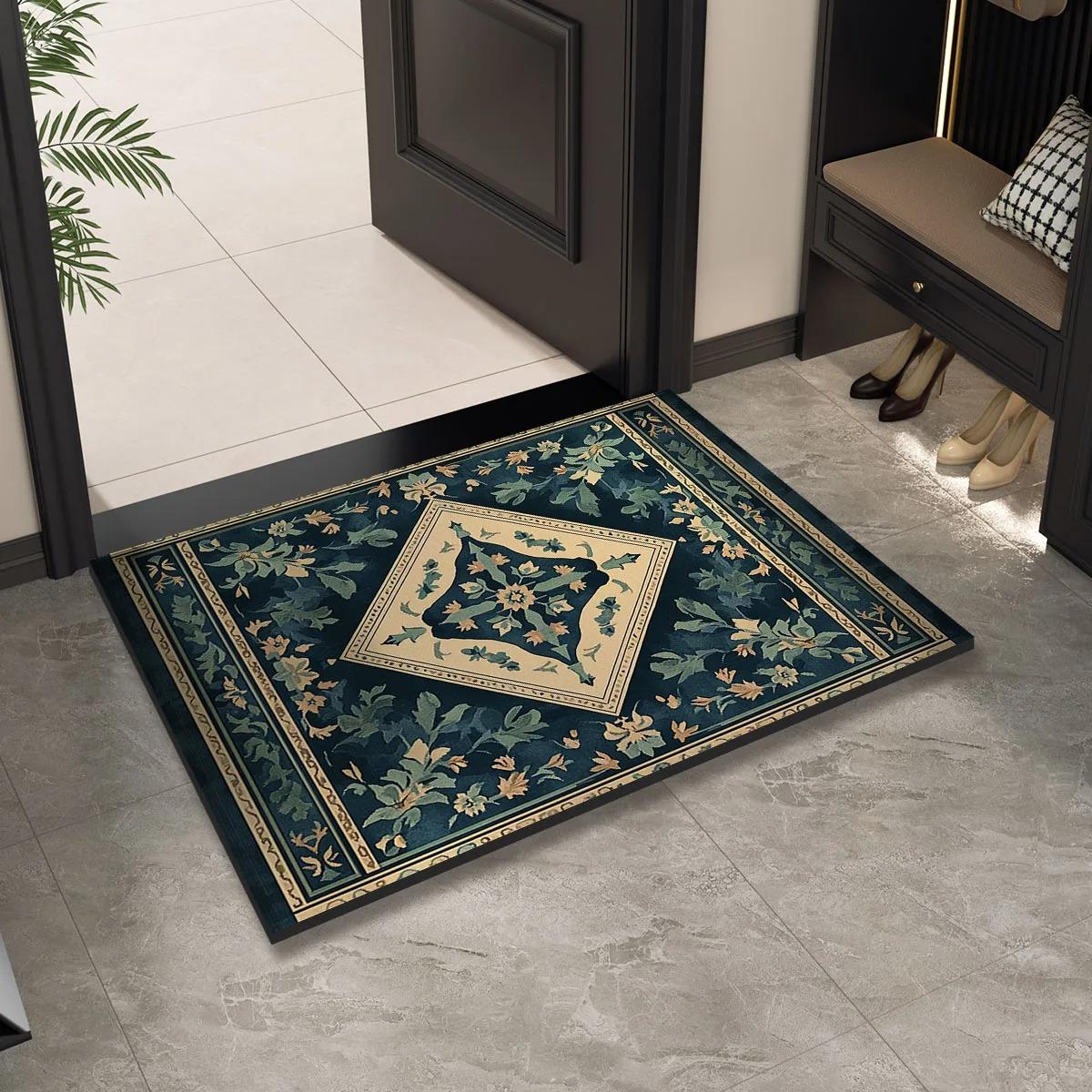 

Vintage Persian Style Door Mat Collection Retro Floral Pattern Floor Mat For Entryway Classic Home Decor Enthusiasts 40x60cm