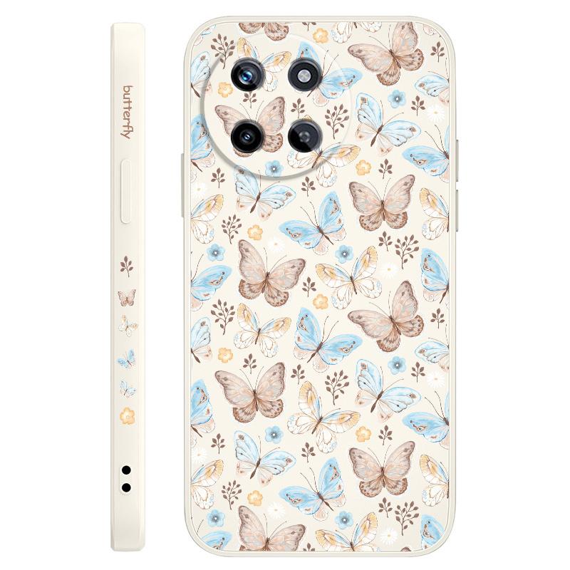 Custodia per Telefono con Farfalla Volante per OPPO Realme 13 12 11 10 9 9i 8 8i 7 Pro Plus C35 C21Y C25Y C25 4G 5G Cover in Silicone Liquido