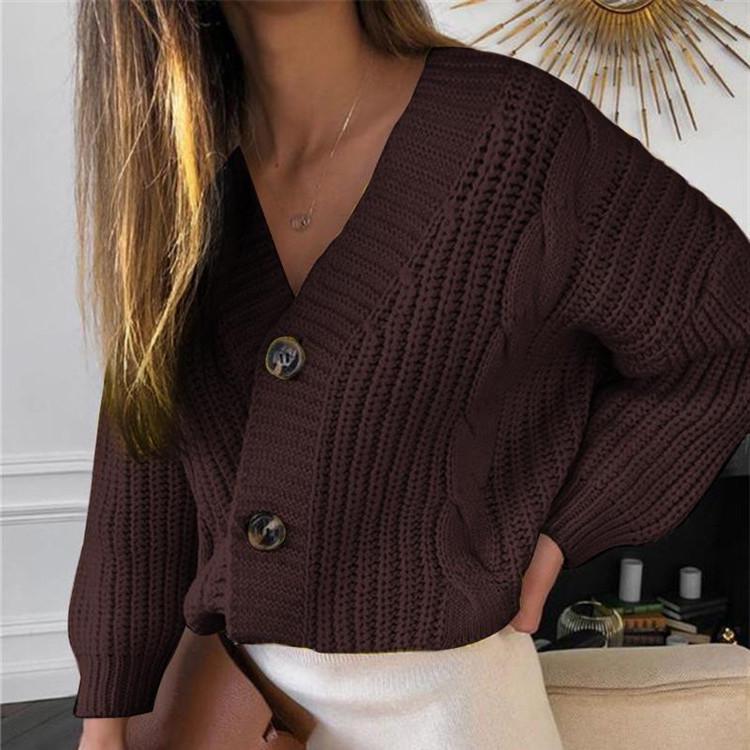 Women's Autumn/Winter Long Sleeve Button-Up Knit Cardigan