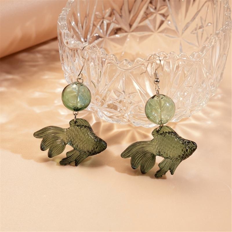 Hängeohrringe Goldfisch-Ohrringe Ohrclips Damen Hängeohrringe Damenmode-Ohrringe Geeignet für den täglichen Gebrauch