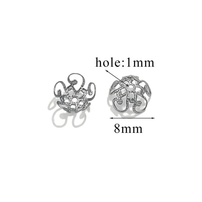 Stainless Steel Petal Bead Caps, Bead Caps with 18k Vacuum Plating, Diy Necklace Bracelet Jewelry