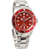 Salvatore Marra Men's Radio-Controlled Solar Watch, SM16103, Exclusive To Our Store, Diver's Watch, Silver and Red