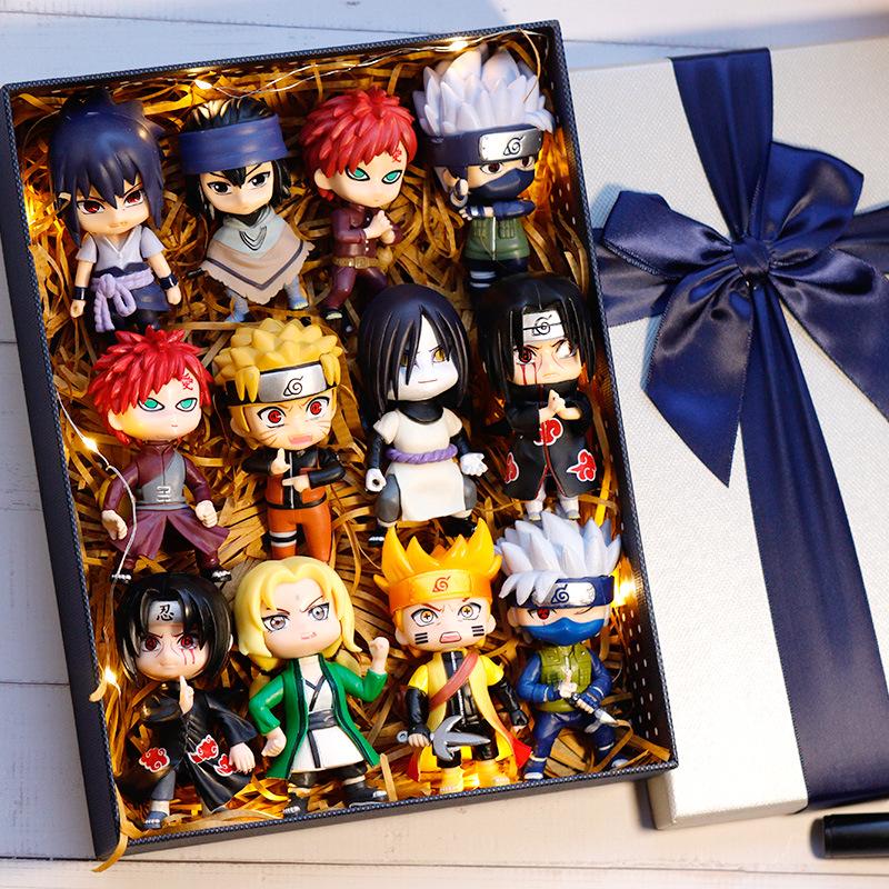 Naruto Q Version Figures: Naruto, Sasuke, Kakashi, Gaara, Itachi, Sakura - Gift Box Set.