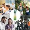 Children's Mug Outdoor Portable Sports Water Bottle Gradient Jet Mug Outdoor Sports Fitness Mug Gradient Frosted Straw Cup
