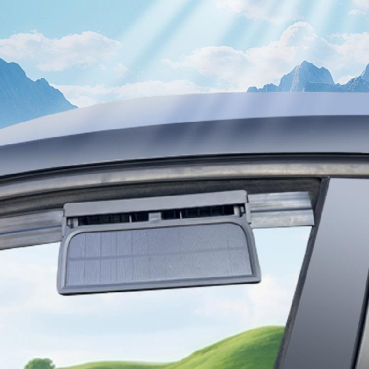 USB Charging Battery Solar Powered Cooling System Auto Air Vent Fan Ventilation Radiator Front Rear Window Exhaust Fan