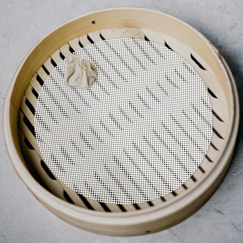 5/6pcs 20/24/27/30cm Silicone Steamer Mesh Mat Non-stick Pad Round Dumplings Mat Steamed Buns Baking Pastry Dim Sum Mat Liners