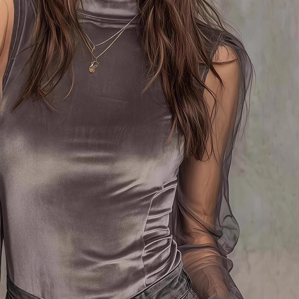 Elegant Retro Lace Patchwork Top - European & American Style for Holidays, Outings, Work, or Everyday Wear