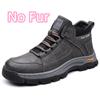 Fashion New Men's Winter Thermal Boots Fur Lined Ankle High Top Boots Warm Anti Slip Outdoor Snow Shoes for Men Classic Lace Up Boots