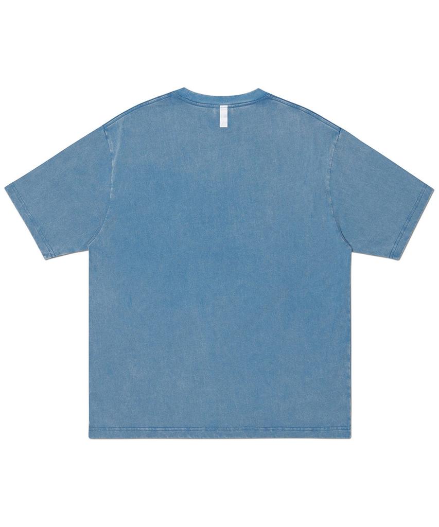 Nomaenyueol Layered Arch Graphic T-Shirt - Washed Navy