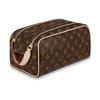Louis Vuitton Dopp Kit Classic Vintage Print Zipper Closure Coated Canvas With Leather Trim Toiletry Bag Men Toiletry Bag Brown M44494