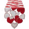 38x176cm Embroidered Valentines Day Tablecloth Reusable Love Heart Pattern Table Runners For Wedding Anniversary Romantic Events