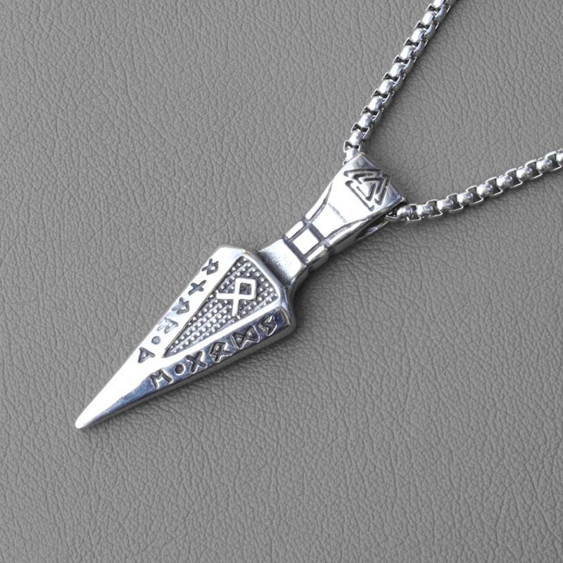 Nordic Rune Arrow Titanium Steel Pendant Men's and Women's Fashion Creative Pendant Necklace Jewelry