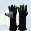 Leather Heat Resistant Gloves High Temperature Resistance Safety Gloves  Welding Work