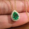 1Pc Fashionable, Inlaid with Synthetic Zircon, Fashionable Round Pendant Necklace