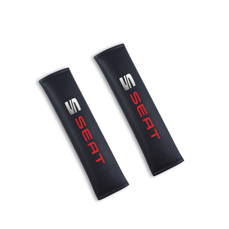 AAABE1 Car Seat Belt Covers Safety Belt Pad Shoulder Pad Seat Belt Covers For Seat Leon Ibiza Alhambra Exeo Altea Arona Car Accessories