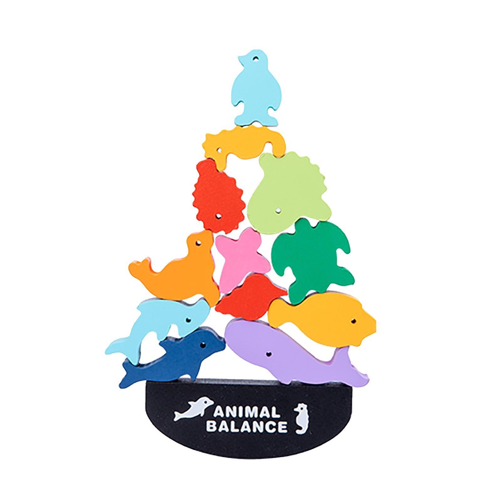 

(H0826)Дерев яні тварини. Тренування рівноваги. Гра-головоломка. Набір іграшок для дошкільнят